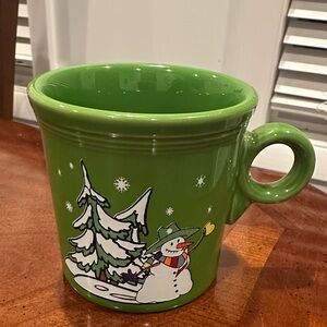 Fiesta Green Snowman Mug